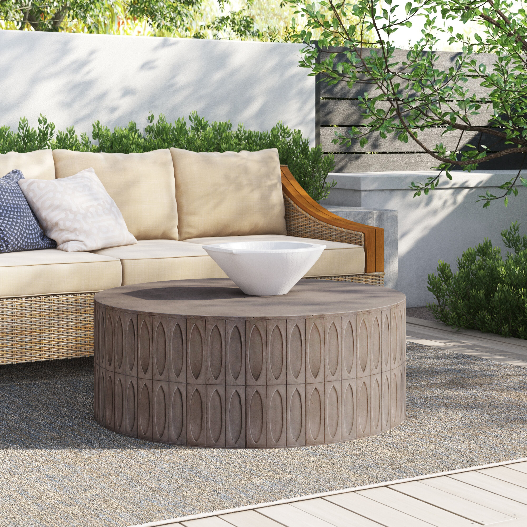 Iron And Stone Outdoor Coffee Table : Iron And Stone Oval Coffee Table